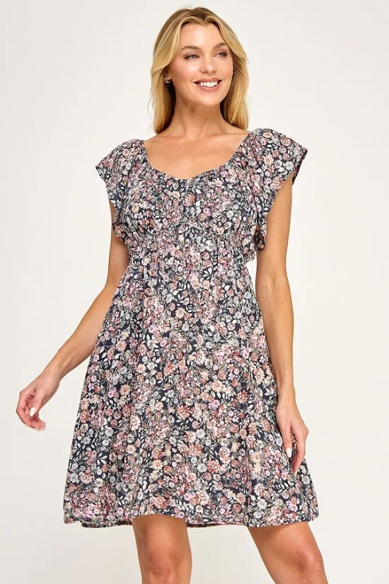 Picture of SILVER7009D- Short Women's Dress,  side pockets