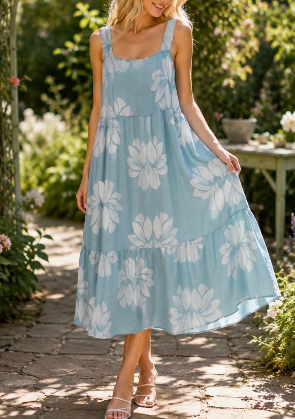 Picture of 012826D-A feminine, sleeveless dress