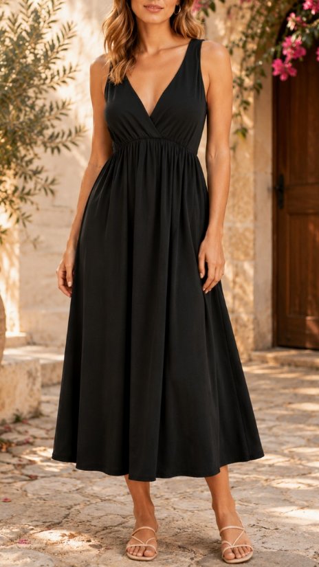 Picture of SILVER7024D-Effortlessly elegant, midi dress