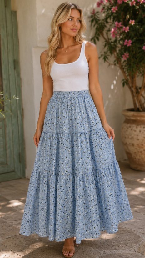 Picture of 20260606 FLORAL MIDI SKIRT