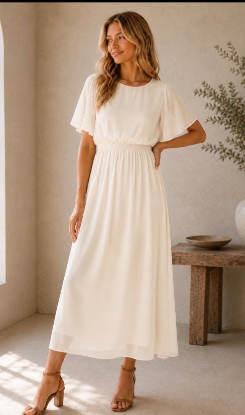 Picture of SILVER7001D-comfort and elegance with this effortlessly chic maxi dress