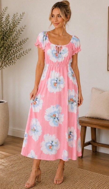 Picture of Feminine maxi dress-030926D-FINAL SALE