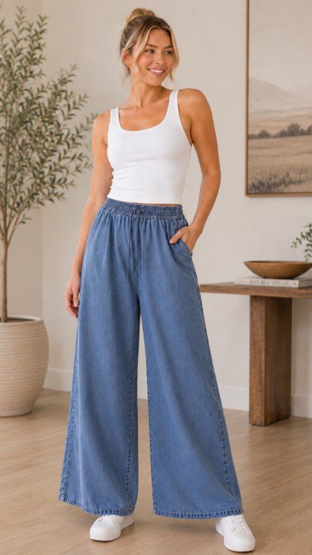 Picture of 20261209P DENIM PANTS WITH POCKETS