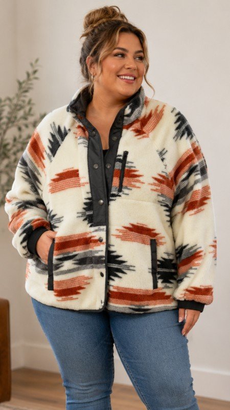 Picture of 61114J-CURVY FLEECE JACKET