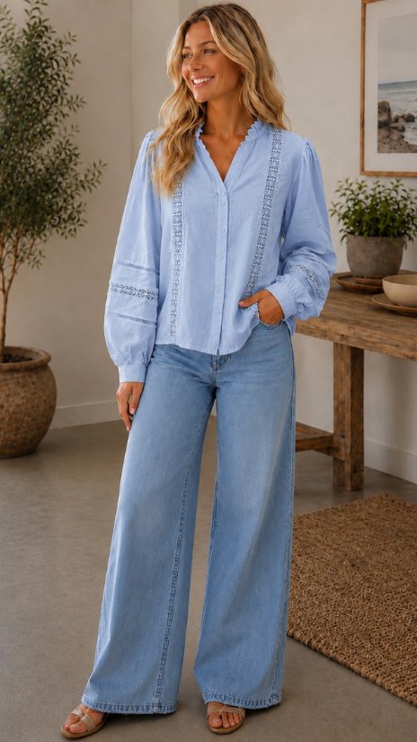 Picture of 1818T BUTTON UP BLOUSE