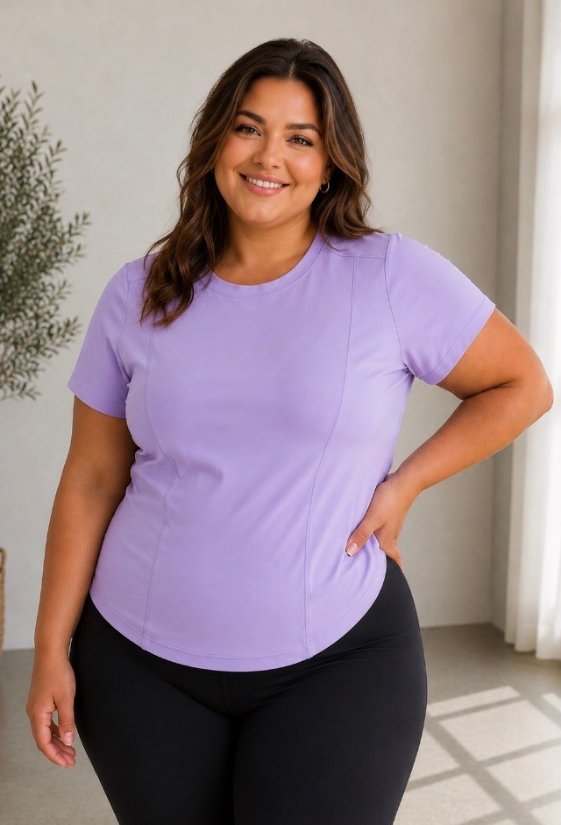 Picture of 1015T-CURVY SHORT SLEEVE ATHLETIC TOP